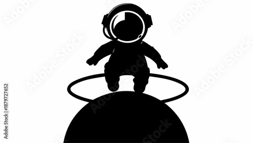 Astronaut baby in space exploring the galaxy with wonder