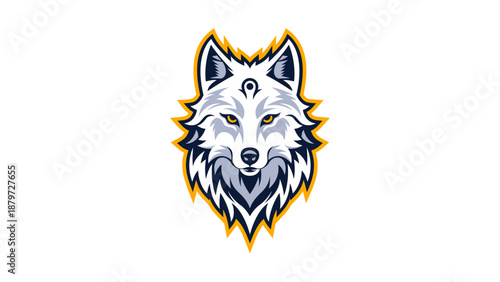 Wild Wolf Head Mascot Illustration