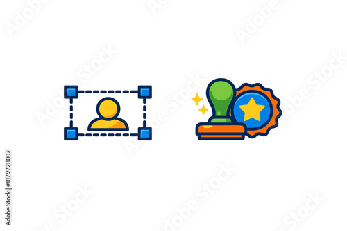 User selection and approval icons