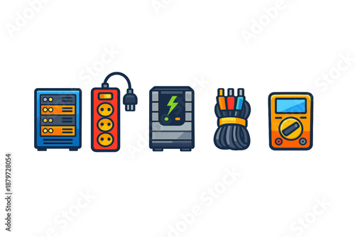 Electrical equipment icons