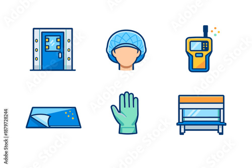 Cleanroom Equipment Icons