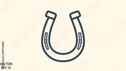 Simple Vector Illustration of a Horseshoe.