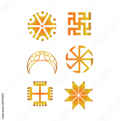 Картината върху платно ancient slavic symbols