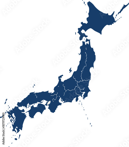 Japan Map with Regions
