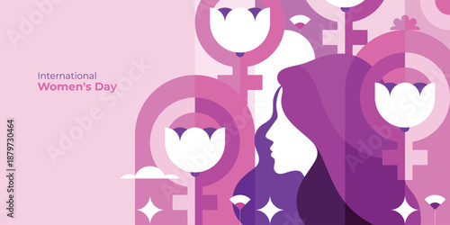 International Women’s Day, 8 March, Modern Abstract Background