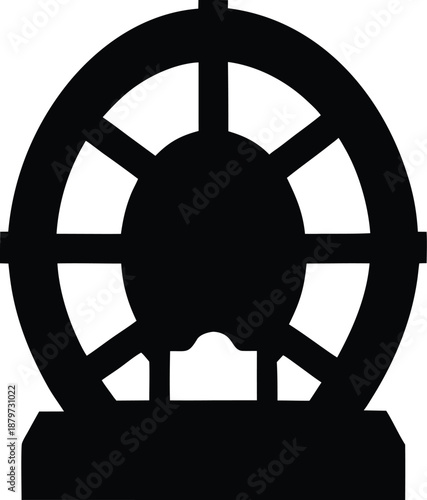 maya calendar glyph silhouette vector illustration on transparent background