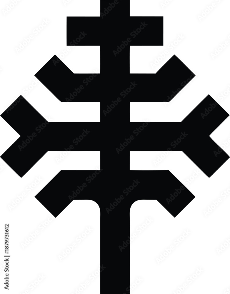 Fototapeta premium berber tattoo symbol silhouette vector illustration on transparent background