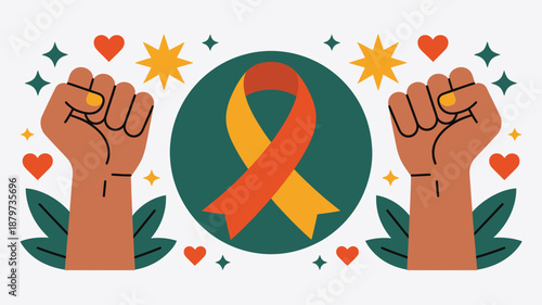 United support for awareness Vector