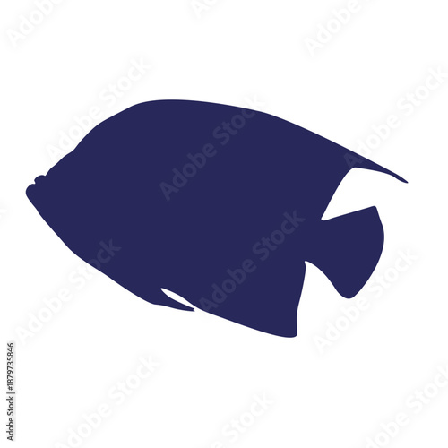 Tropical fish silhouette