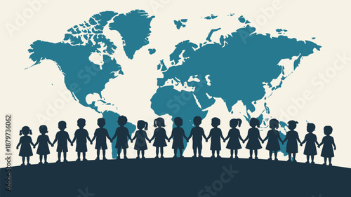 Children of the world united Vector