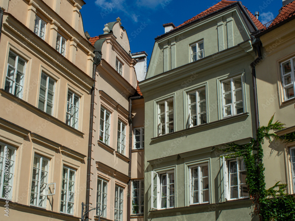 Obraz premium Old town of Warsaw Polan UNESCO world heritage Traditional architecture of Central Europe