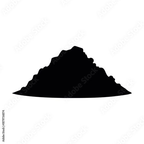 Heap of dirt silhouette vector flat illustration design.