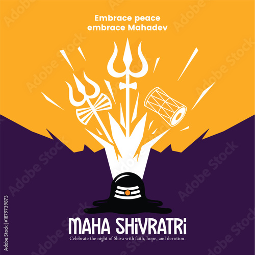 Maha Shivratri Festival of Lord Shiva – Hindu Religious Celebration Background