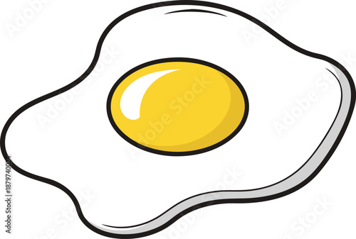 Egg Food Illustration Isolated on White. Fresh Egg Healthy Nutrition Concept. Raw Egg Ingredient for Cooking. Chicken Egg Natural Protein Food. Egg Breakfast Food Concept. Organic Egg Farm Product