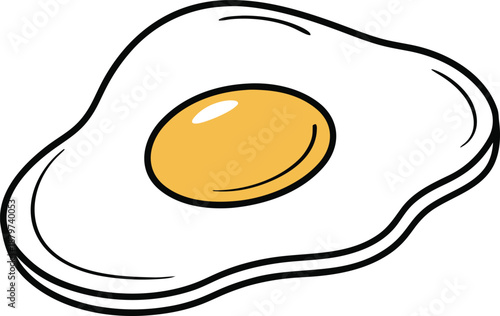 Egg Food Illustration Isolated on White. Fresh Egg Healthy Nutrition Concept. Raw Egg Ingredient for Cooking. Chicken Egg Natural Protein Food. Egg Breakfast Food Concept. Organic Egg Farm Product