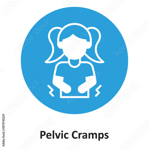 Pelvic Cramps Vector Icon which can easily modify or edit