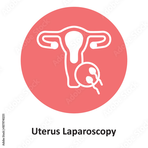 Uterus Laparoscopy Vector Icon which can easily modify or edit