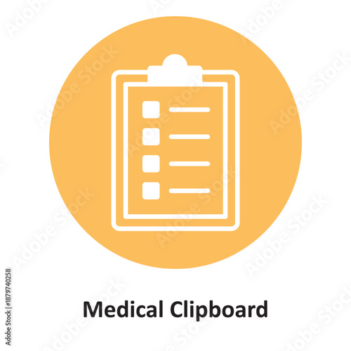 Medical Clipboard Vector Icon which can easily modify or edit
