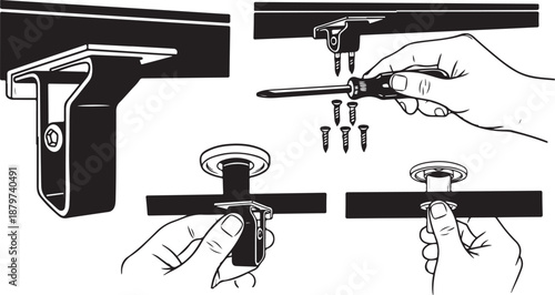 Step by step instructions for assembling furniture parts together