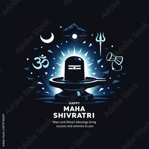 Maha Shivratri Festival of Lord Shiva – Hindu Religious Celebration Background