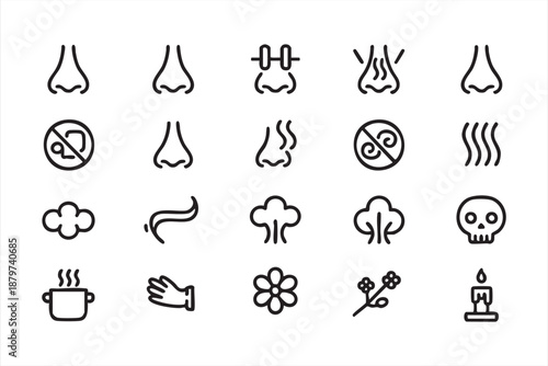 Scent and Aroma Icons for Fragrance Apps and Sensory Interfaces