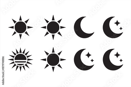 Sun and Moon Weather Icons for Forecast UI and Climate Dashboards