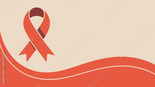 Awareness ribbon symbolizing hope and support Vector