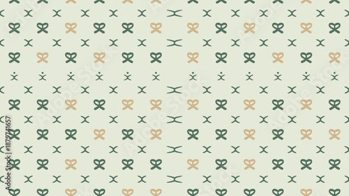 Pattern of intertwined hearts and crosses Vector