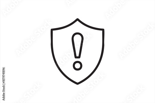 Security Warning Shield Icon for Cybersecurity Alert Dashboards