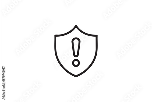 Cybersecurity Alert Shield Icon for Access Control Interfaces