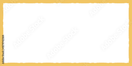 手描きの可愛いフレーム・枠　黄色　四角形　