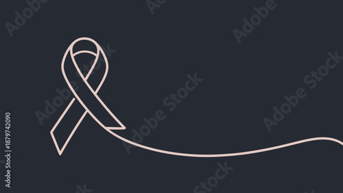 Black ribbon awareness symbol Vector