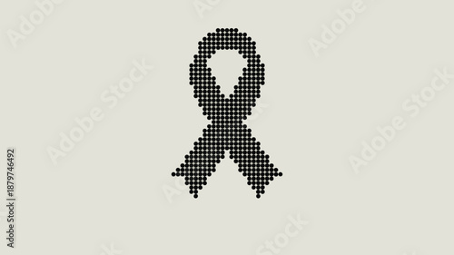Black awareness ribbon Vector