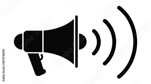 Announcement megaphone sound Vector