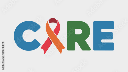 Care awareness ribbon Vector