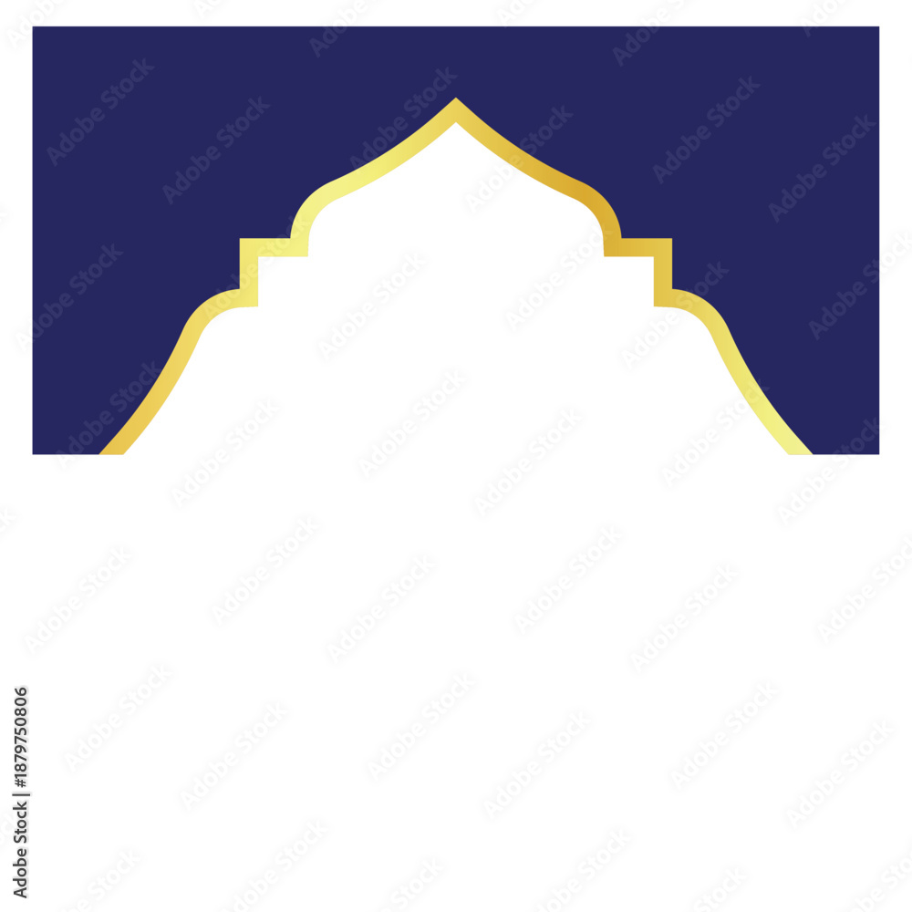 Fototapeta premium Golden Islamic Frame
