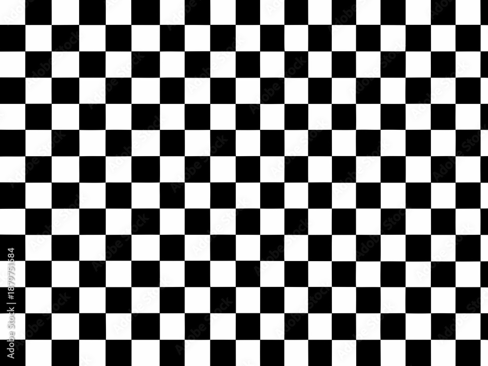 Fototapeta premium A black and white checkered pattern creates a visually striking geometric composition
