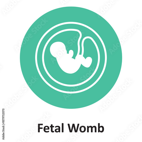 Fetal Womb Vector Icon which can easily modify or edit