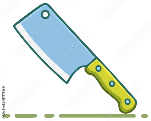 Cartoon Cleaver Knife with Hole for Hanging, Fresh and Clean Kitchen Cooking Tool