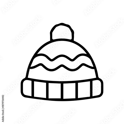 Knitted Winter Hat Icon