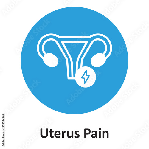 Uterus Pain Vector Icon which can easily modify or edit