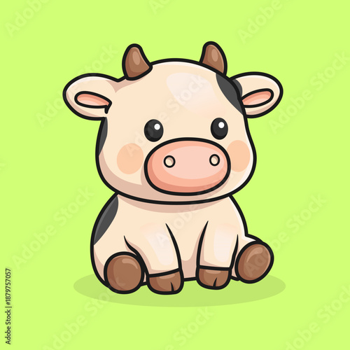 Cute Cartoon Cow Characters Vector Design
