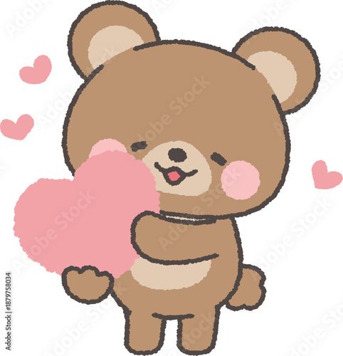 ハートを持つクマ