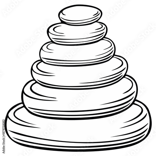 Zen Stacked Stones Balance Harmony Concept Meditation Symbol