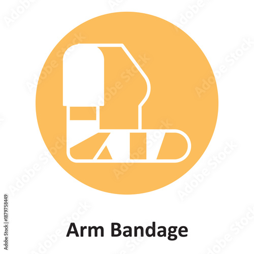  Arm Bandage Vector Icon which can easily modify or edit
