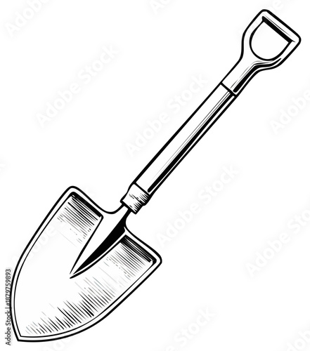 Illustration of a classic shovel