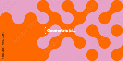 Wallpaper Mural Mosaic background pattern with circles shapes. Abstract bauhaus geometric shapes with metaball fusion.  Torontodigital.ca