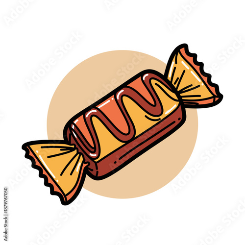 candy bar chocolate illustration isolated. Used for sweets, snacks, desserts and food themes