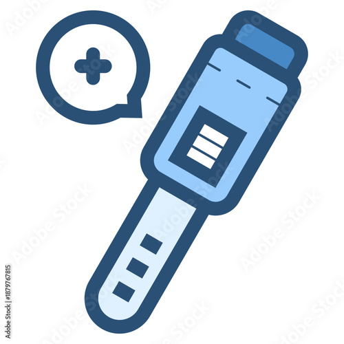 pregnancy test kit with positive symbol icon