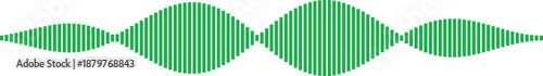 Green sound wave illustration on white background Vector